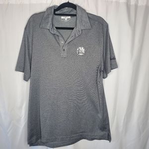☆ Gray Basketball Finals Short Sleeve Polo Gray Size Large